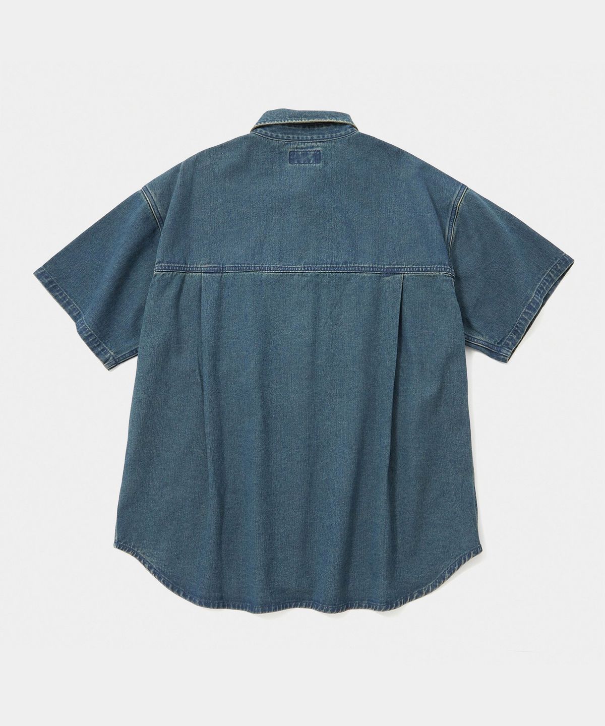 컬럼비아 유니버시티(COLUMBIA UNIVERSITY) COLUMBIA TRAJAN LABEL HIDDEN POCKET DENIM S/S SHIRTS 미드나잇데님