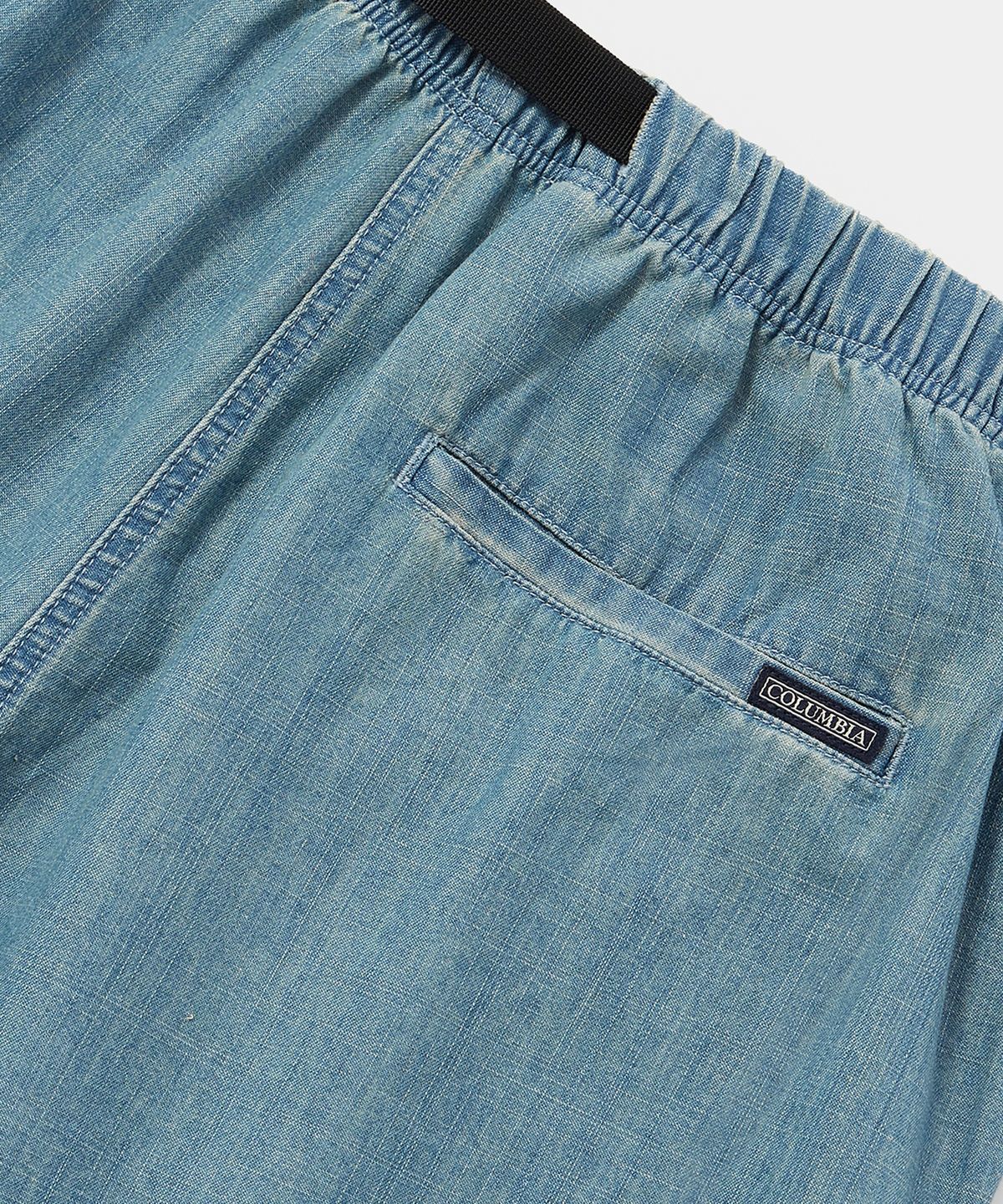 컬럼비아 유니버시티(COLUMBIA UNIVERSITY) COLUMBIA TRAJAN LABEL BELTED DENIM SHORTS PANTS 라이트데님
