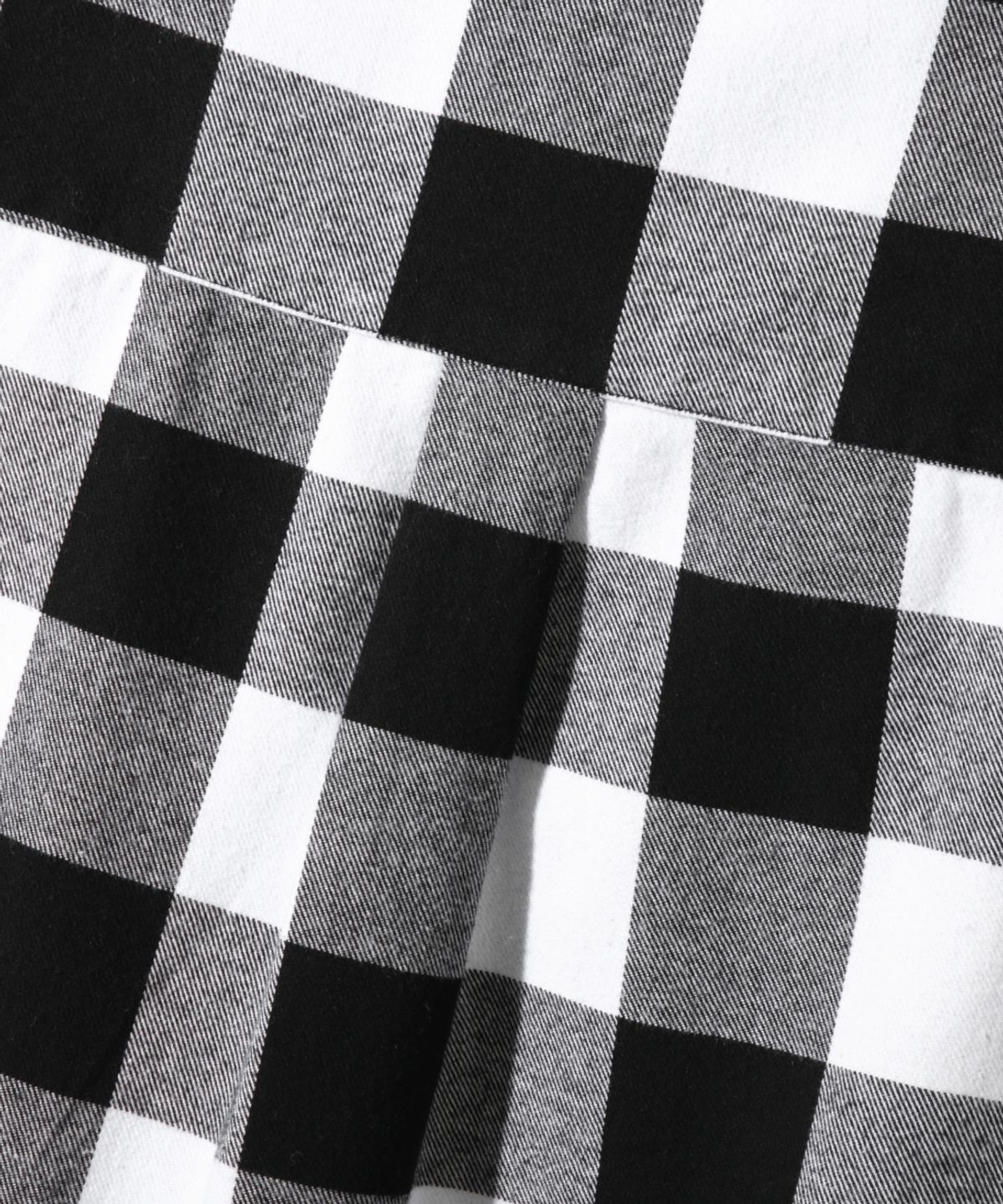 디미트리블랙(DIMITRI BLACK) VTG 컷오프 체크 셔츠_화이트&블랙