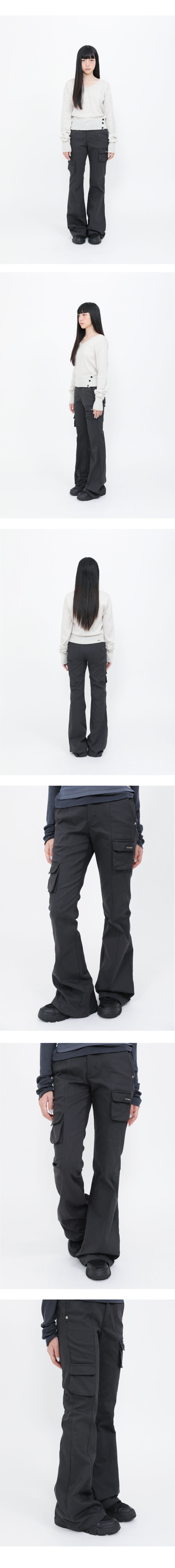MUSINSA公式 | MISEKI SEOUL Line pocket cargo pants CHARCOAL
