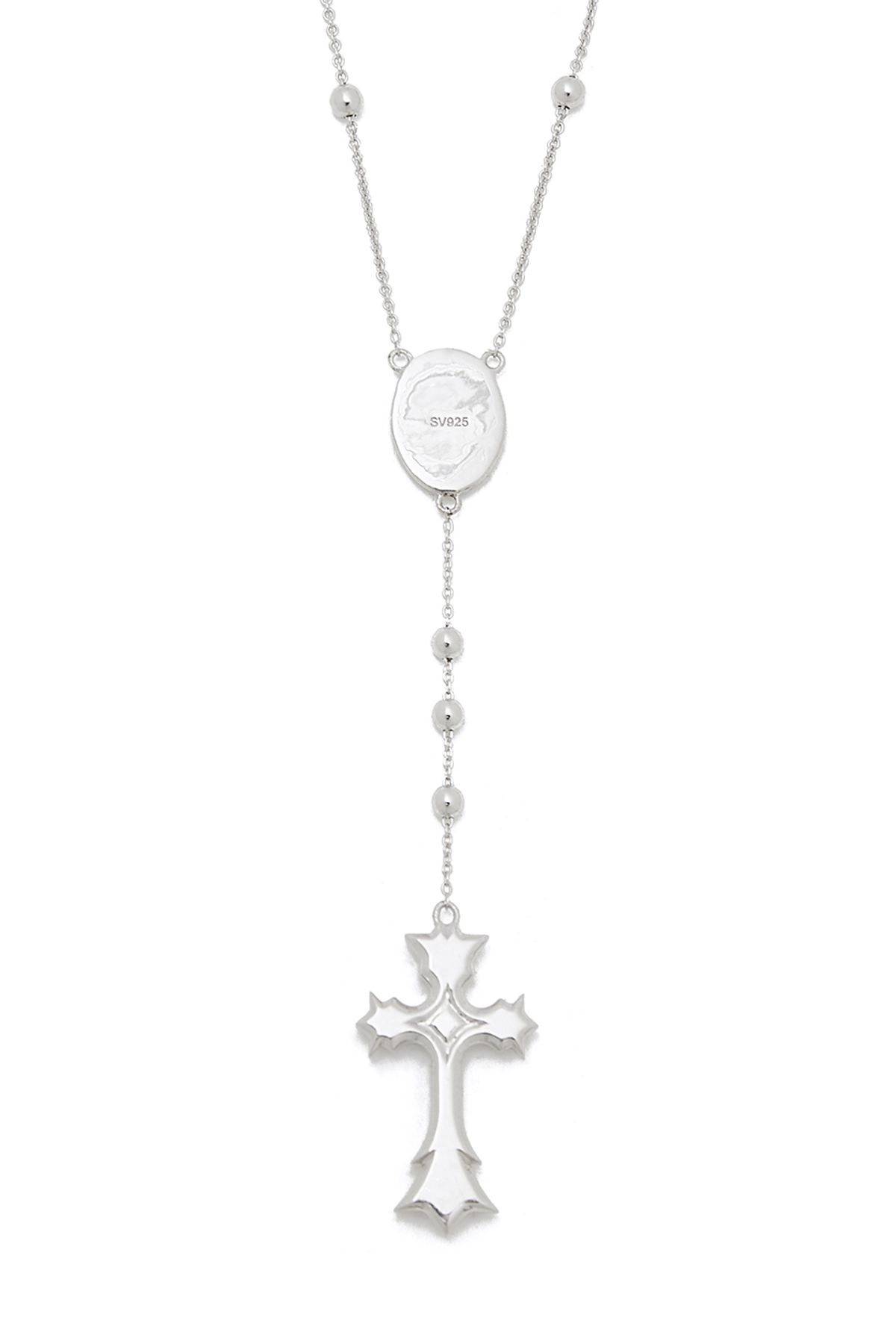 비바스튜디오(VIVASTUDIO) BLACK DIAMOND ROSARY NECKLACE [SILVER]