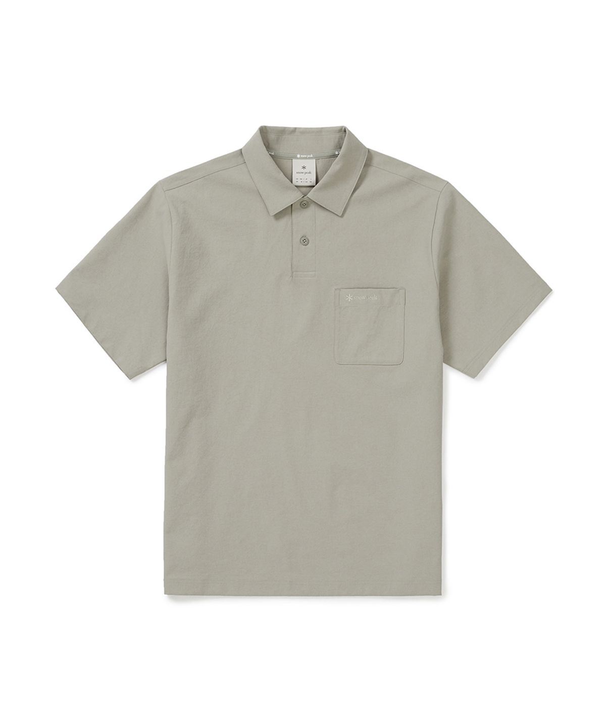 스노우피크 어패럴(SNOWPEAK APPAREL) 클래식 우븐 반팔 폴로 티셔츠 (S25MMTPS16) Fog Gray