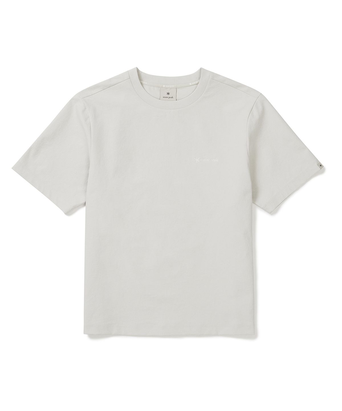 스노우피크 어패럴(SNOWPEAK APPAREL) 클래식 우븐 여성 반팔 티셔츠 (S25MWTTS17) Light Beige