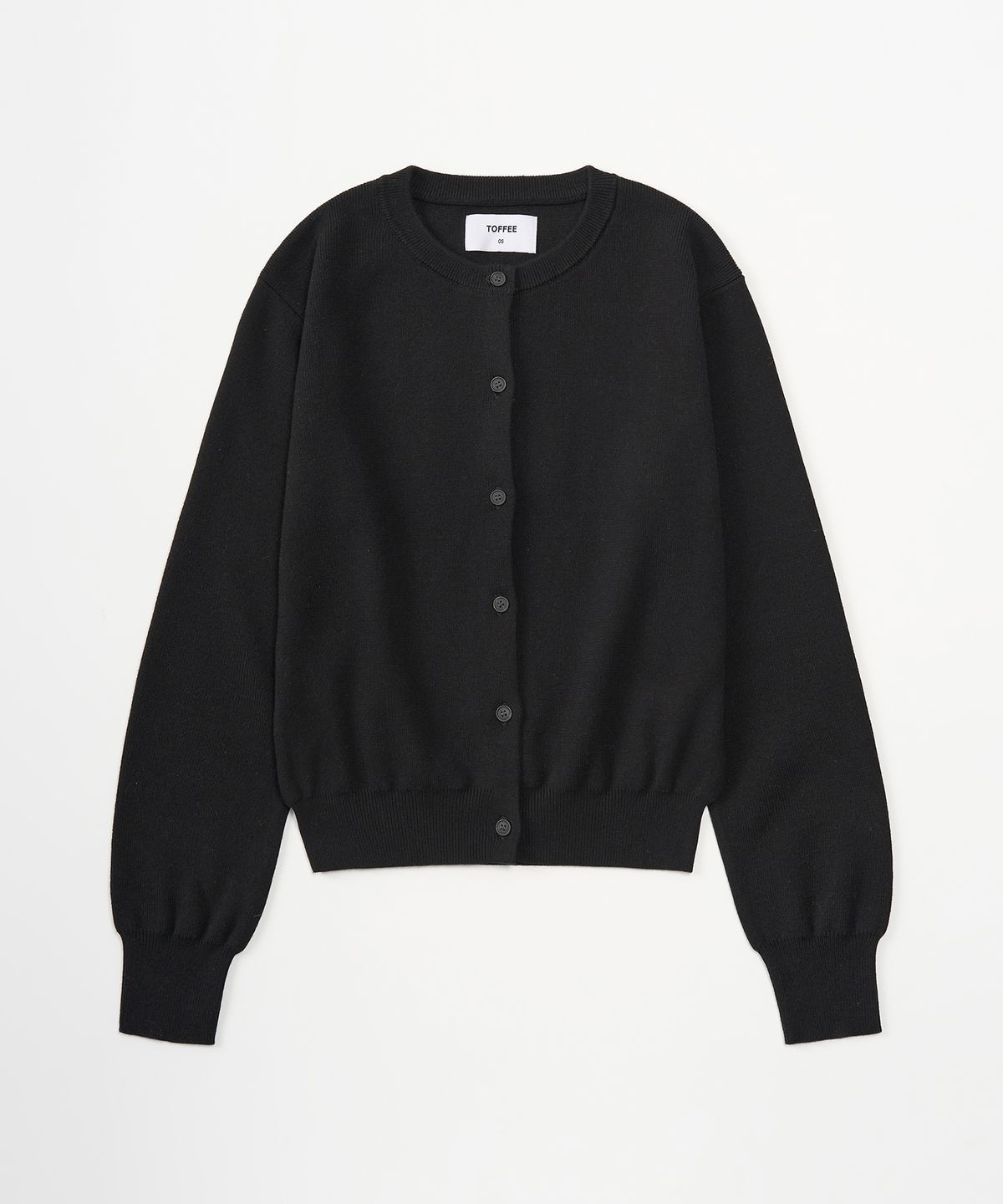 토피 우먼(TOFFEE WOMEN) W 이븐 라운드 코튼 가디건  (BLACK)