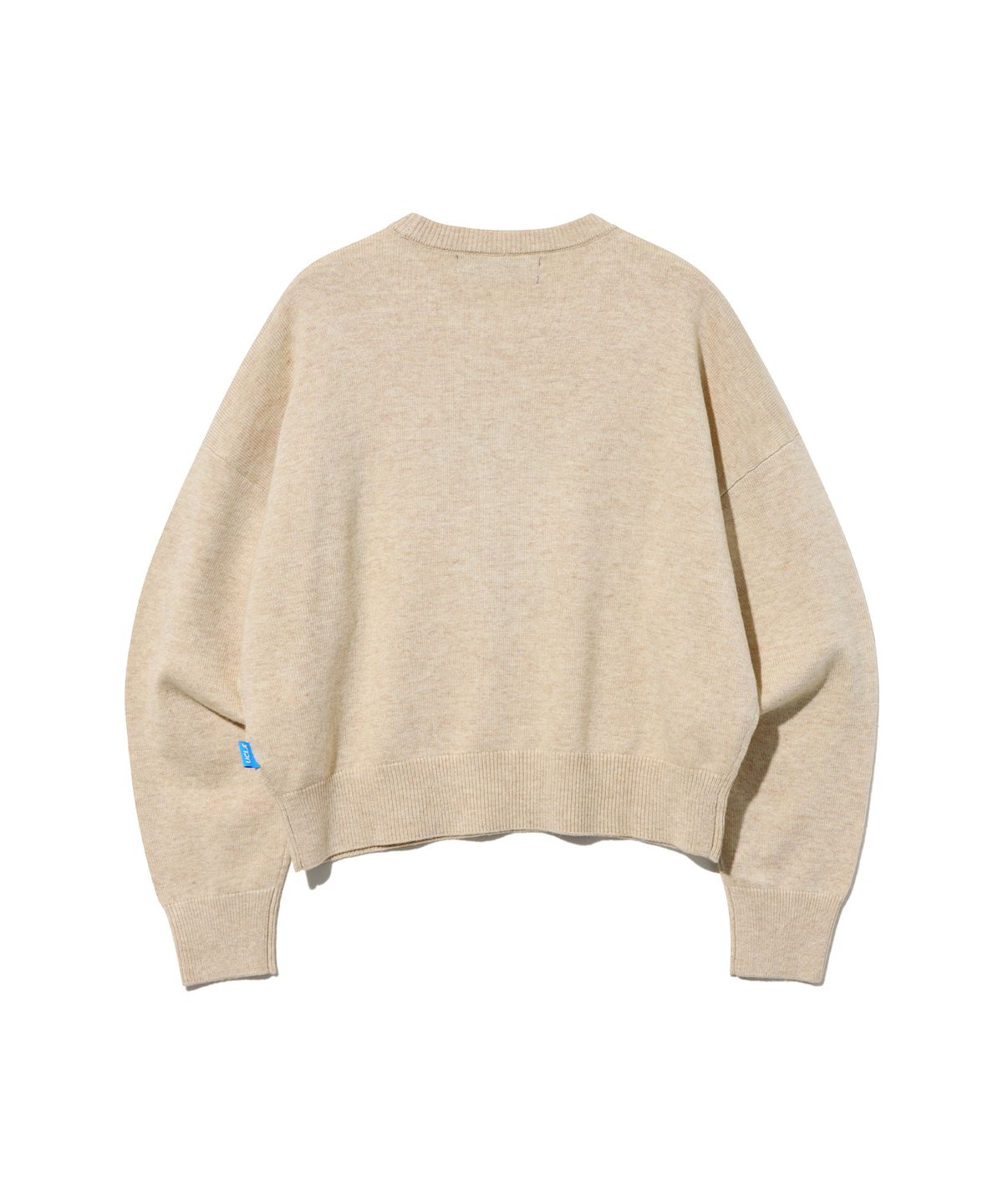 유씨엘에이(UCLA) 여성 일러스트 쟈가드 라운드넥 스웨터[BEIGE](UB2LK83)
