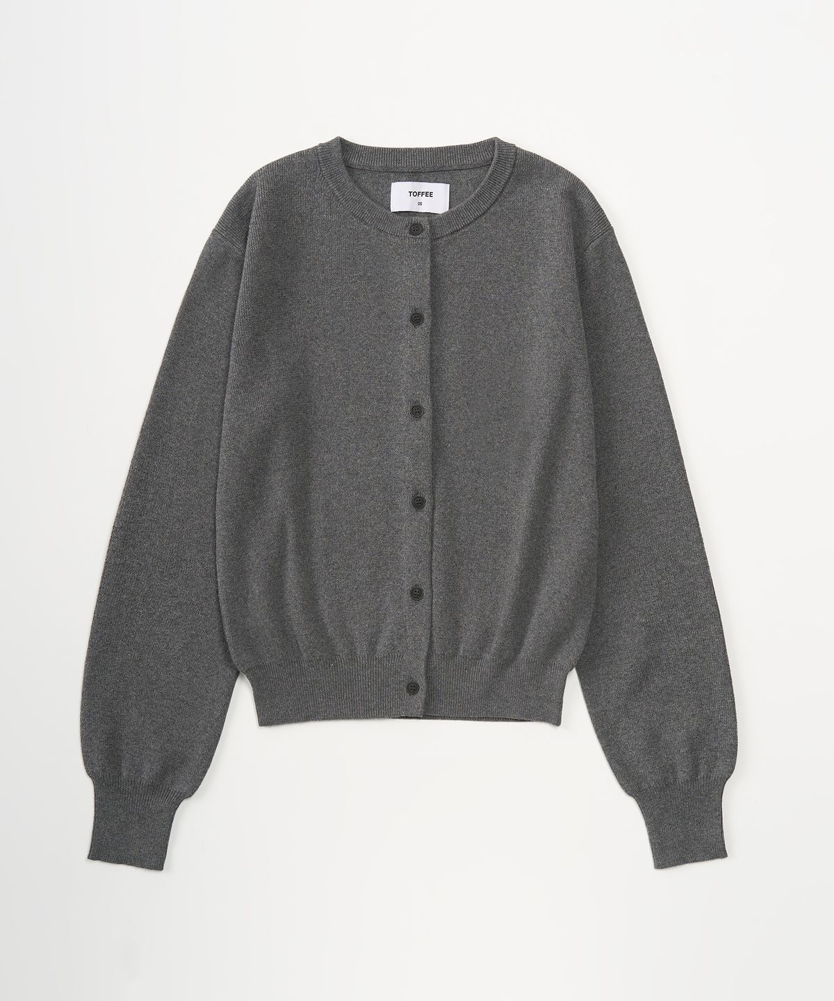 토피 우먼(TOFFEE WOMEN) W 이븐 라운드 코튼 가디건  (GREY)