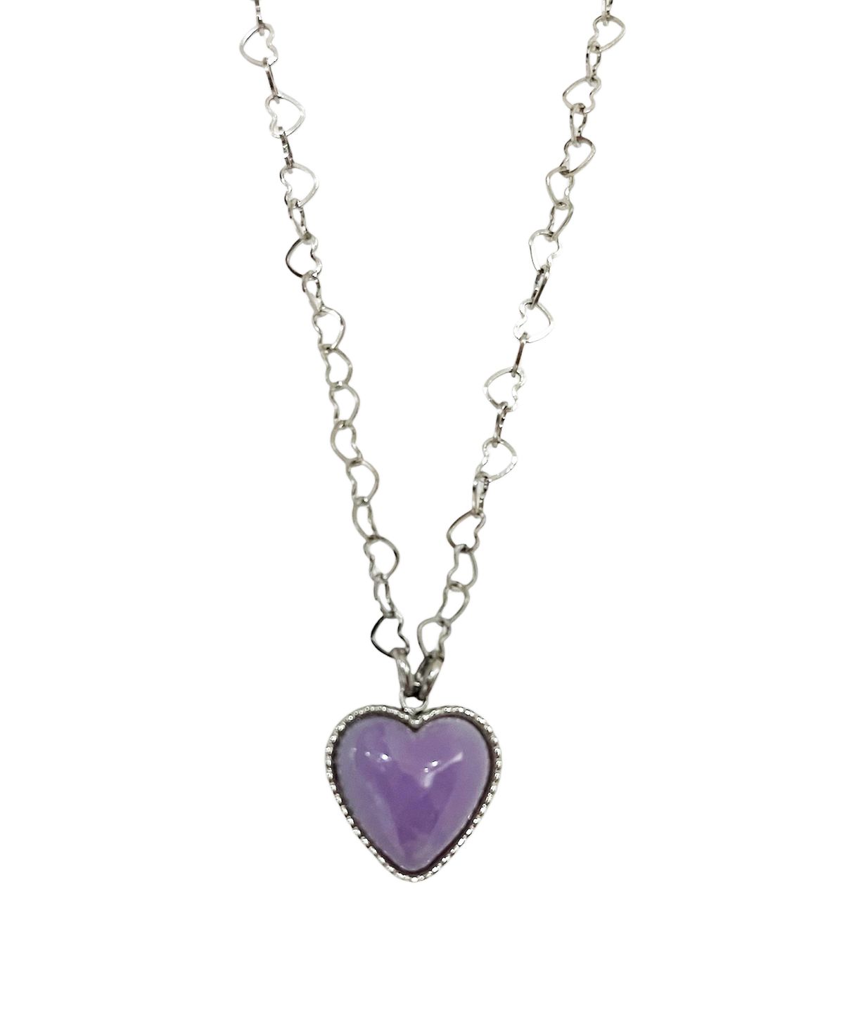 스케이터락(SK8ER ROCK) Blossom Love Heart Chain Surgical Steel Necklace
