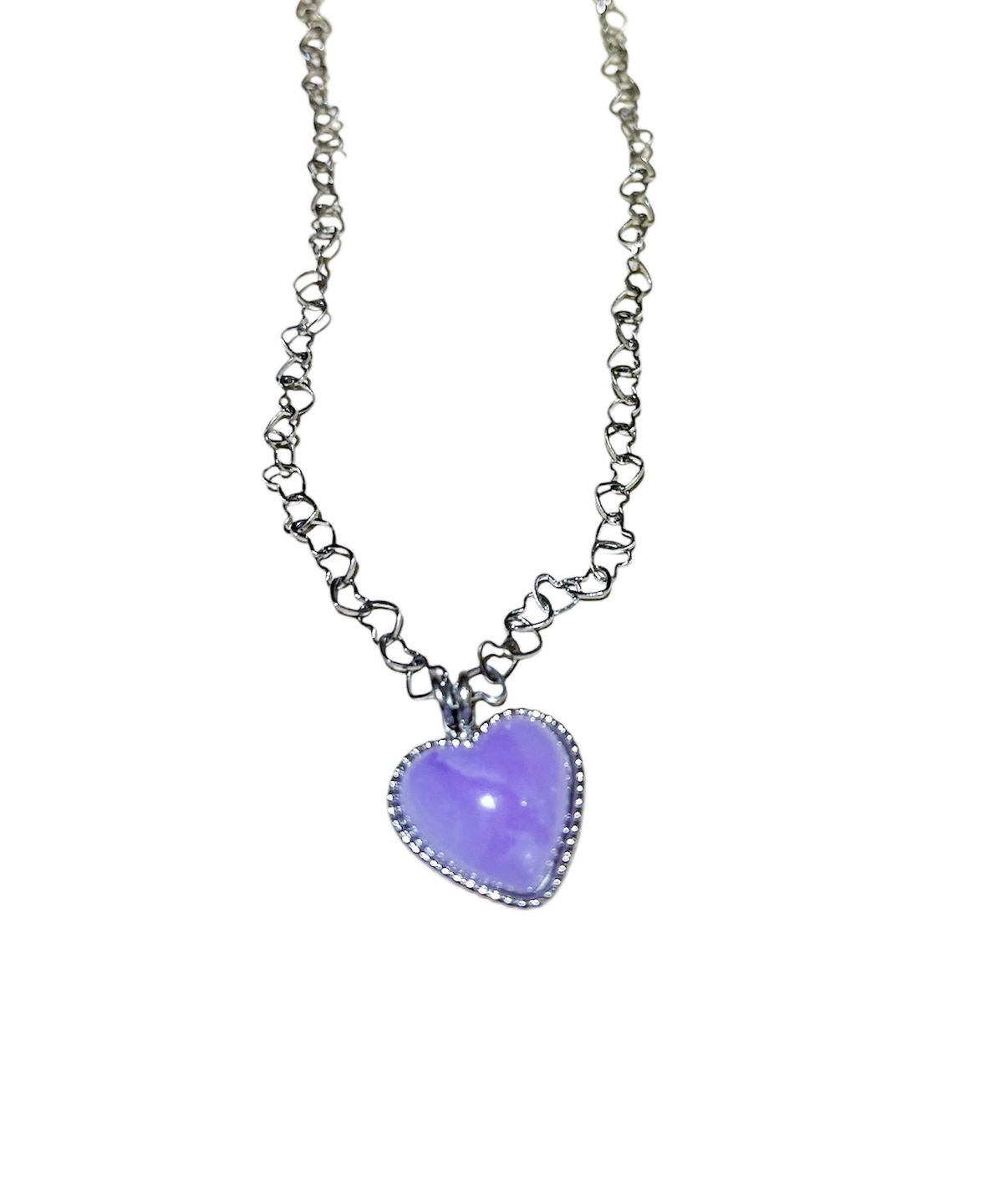스케이터락(SK8ER ROCK) Blossom Love Heart Chain Surgical Steel Necklace
