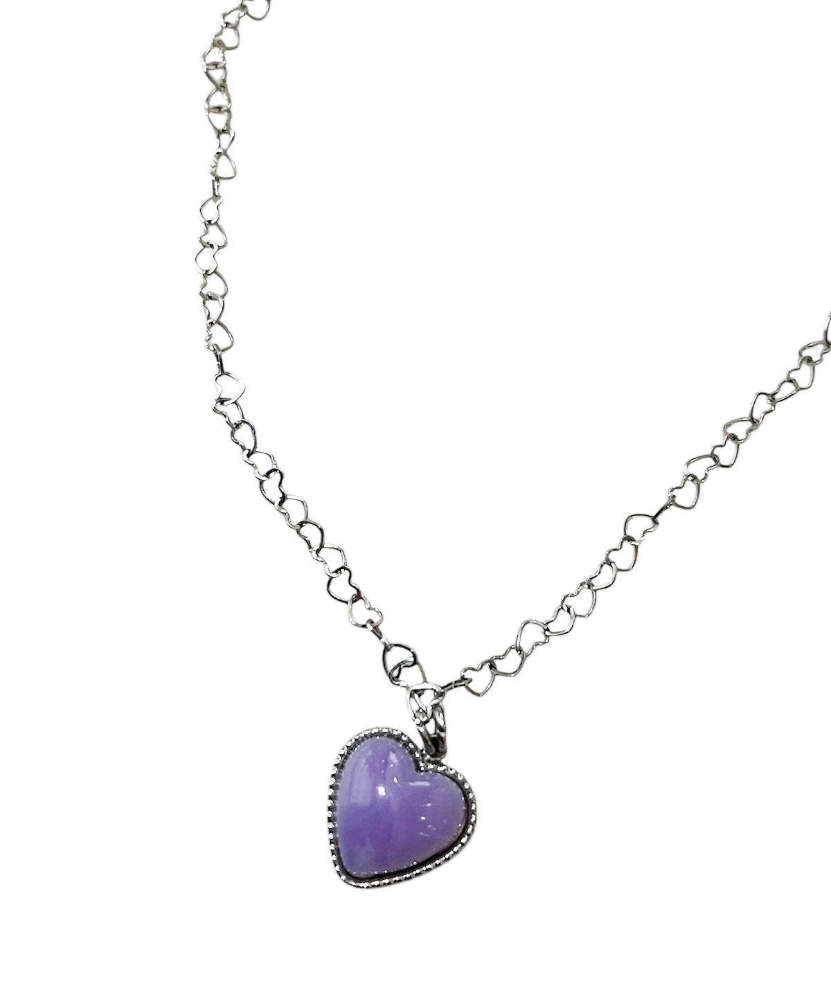 스케이터락(SK8ER ROCK) Blossom Love Heart Chain Surgical Steel Necklace