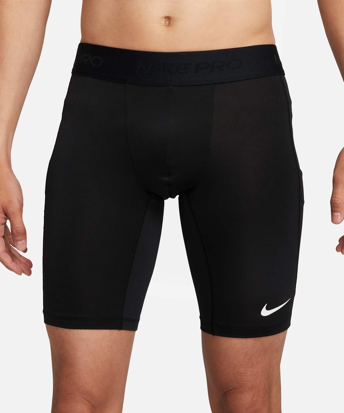 나이키(NIKE) 프로 드라이 핏 피트니스 롱 쇼츠 M -  블랙:화이트 / FB7964-010