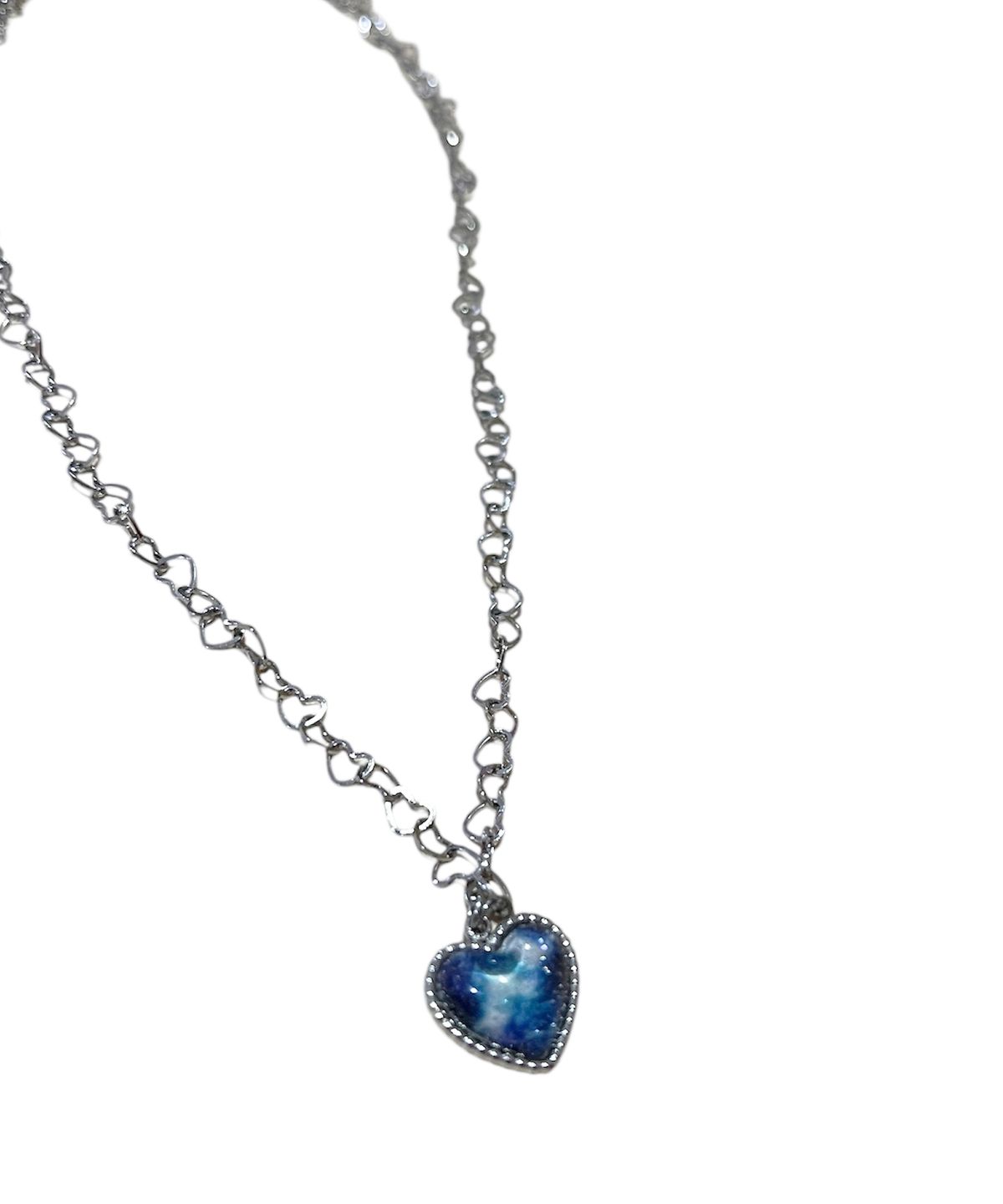 스케이터락(SK8ER ROCK) Aurora Love Heart Chain Surgical Steel Necklace