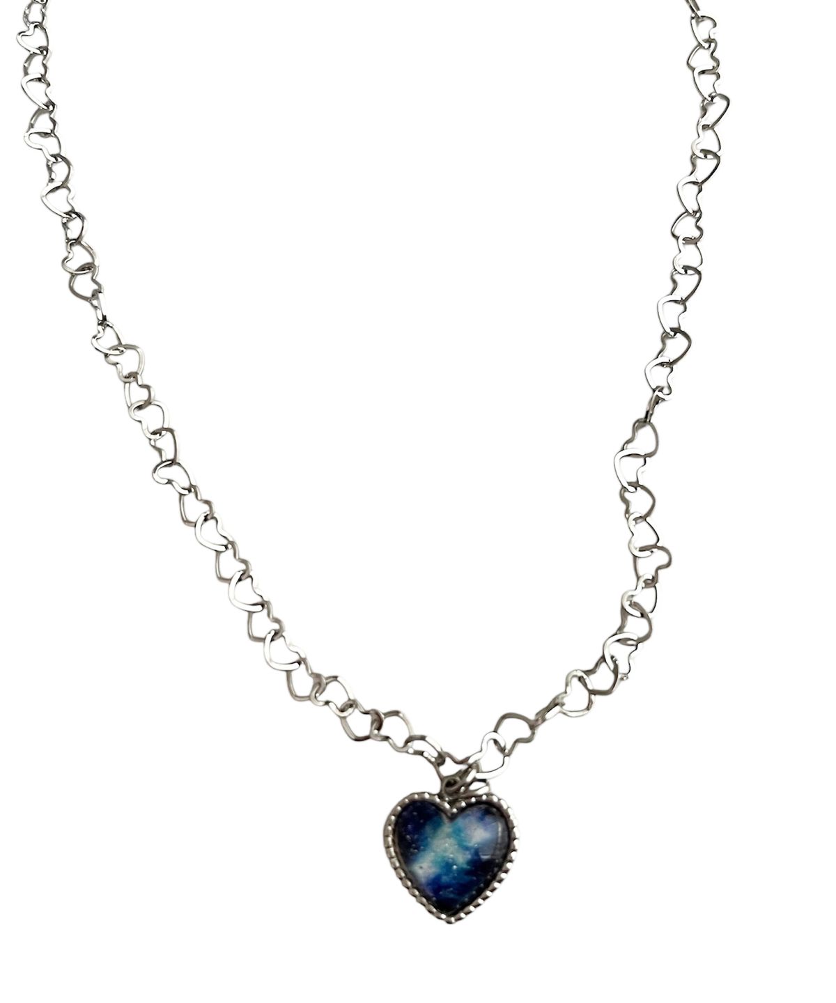 스케이터락(SK8ER ROCK) Aurora Love Heart Chain Surgical Steel Necklace