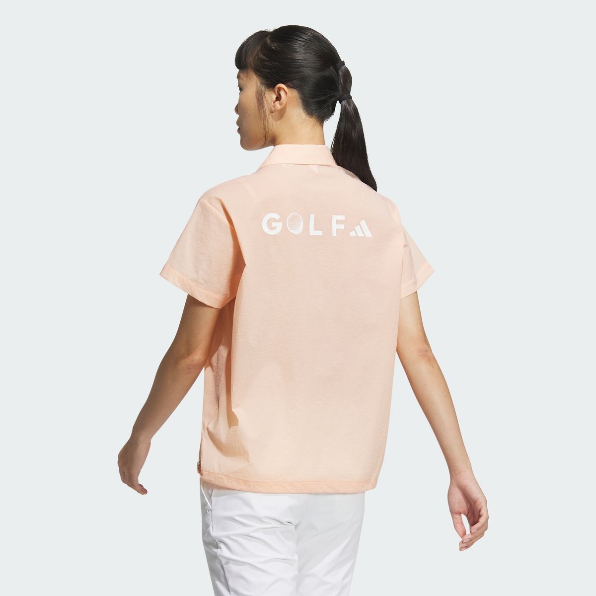 아디다스 골프(ADIDAS GOLF) 우븐 반팔 폴로 셔츠 JF4570