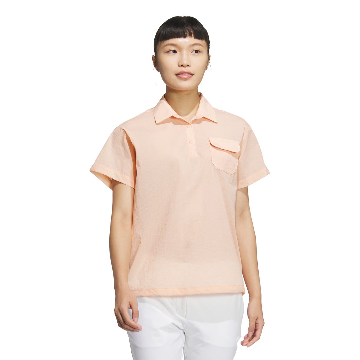 아디다스 골프(ADIDAS GOLF) 우븐 반팔 폴로 셔츠 JF4570