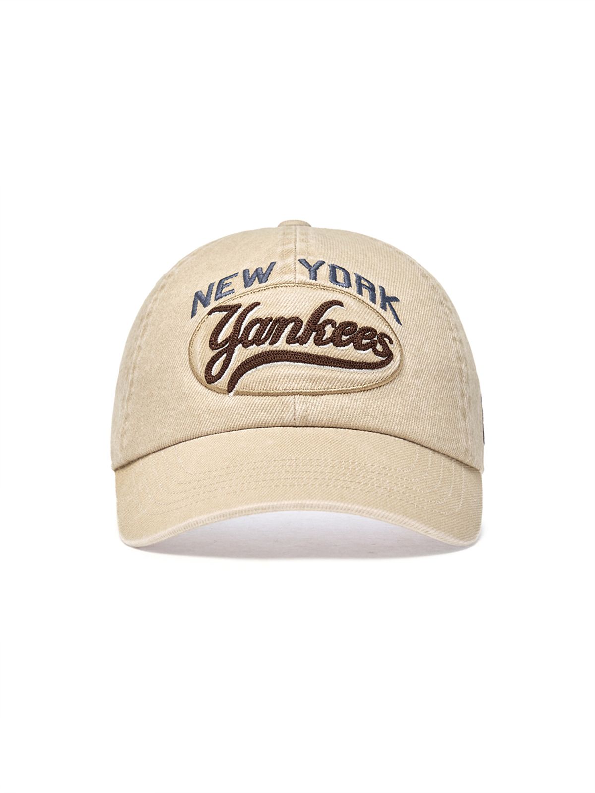 엠엘비(MLB) 바시티 빈티지 컬시브 스티치 언스트럭쳐 볼캡 NY (L.Beige)