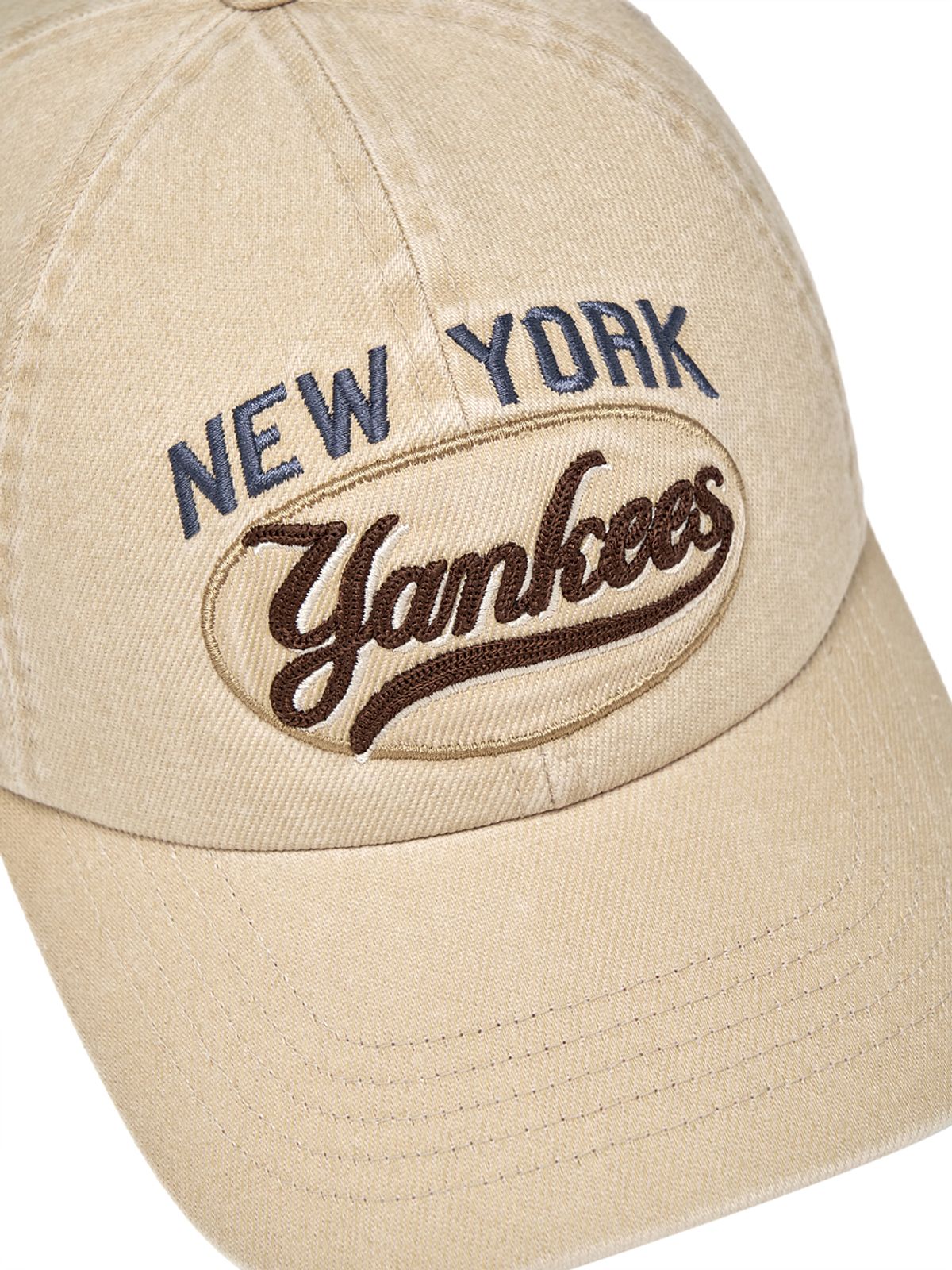 엠엘비(MLB) 바시티 빈티지 컬시브 스티치 언스트럭쳐 볼캡 NY (L.Beige)