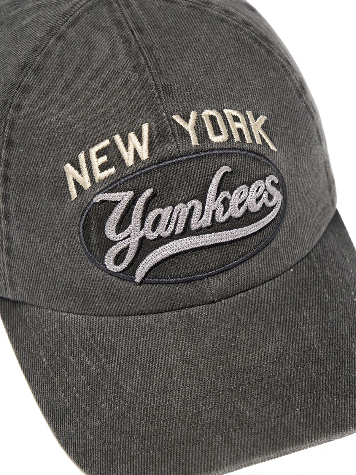 엠엘비(MLB) 바시티 빈티지 컬시브 스티치 언스트럭쳐 볼캡 NY (Charcoal Grey)