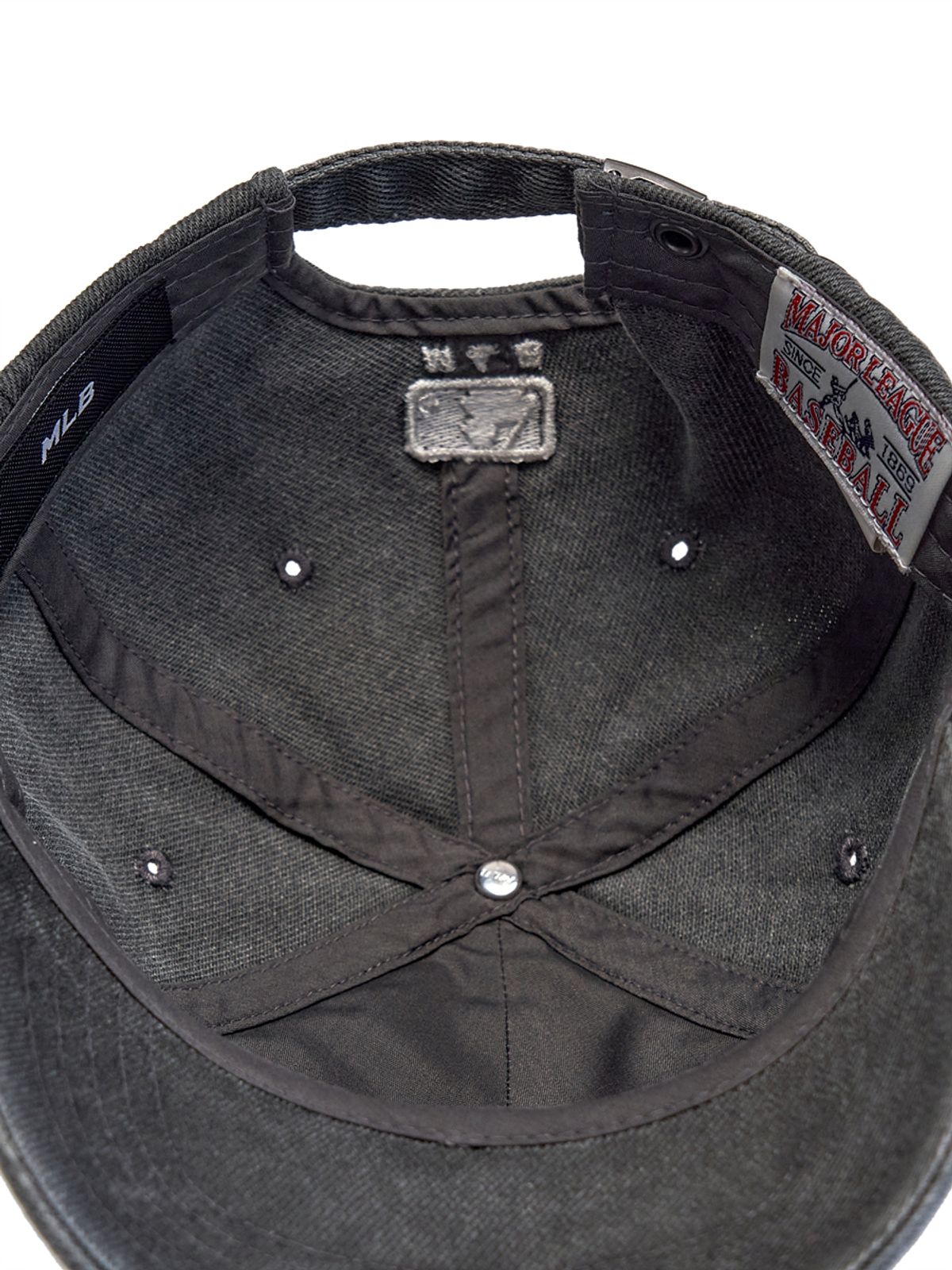 엠엘비(MLB) 바시티 빈티지 컬시브 스티치 언스트럭쳐 볼캡 NY (Charcoal Grey)