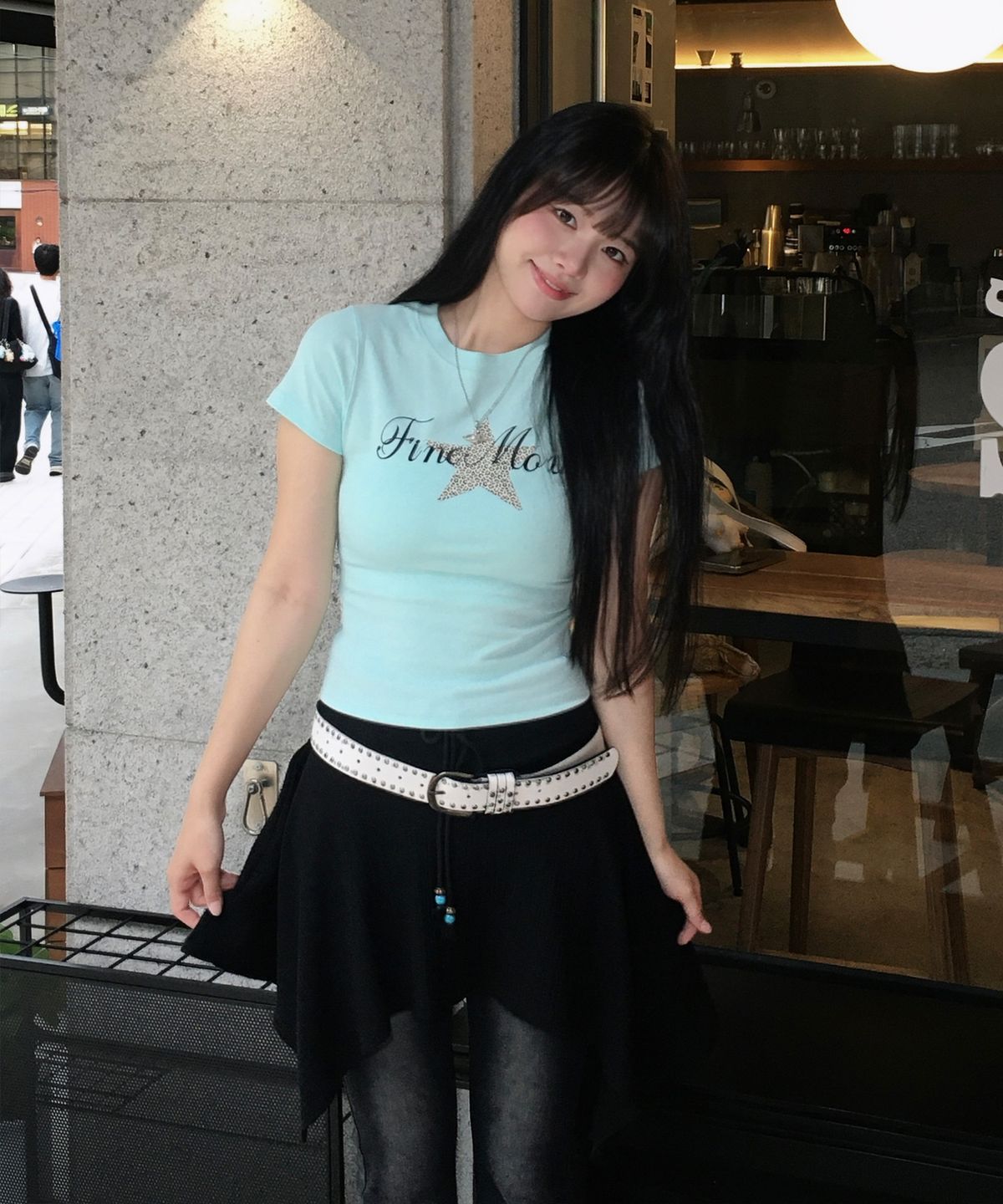 플라즈마스페어(PLASMA SPHERE) 2WAY 트립 언발란스 골지 튜브탑 스커트_3COLOR