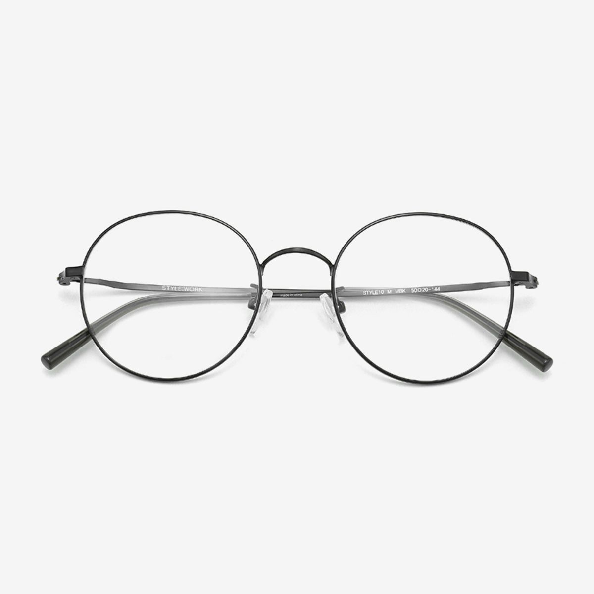 스타일워크(STYLEWORK) 매트 블랙 메탈 STYLE10 M MBK 50mm 스타일워크 안경테