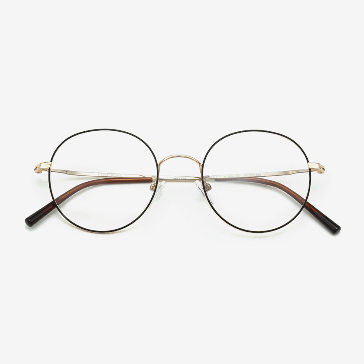 스타일워크(STYLEWORK) 매트 블랙 & 골드 메탈 STYLE10 M MBK/GD 50mm 스타일워크 안경테