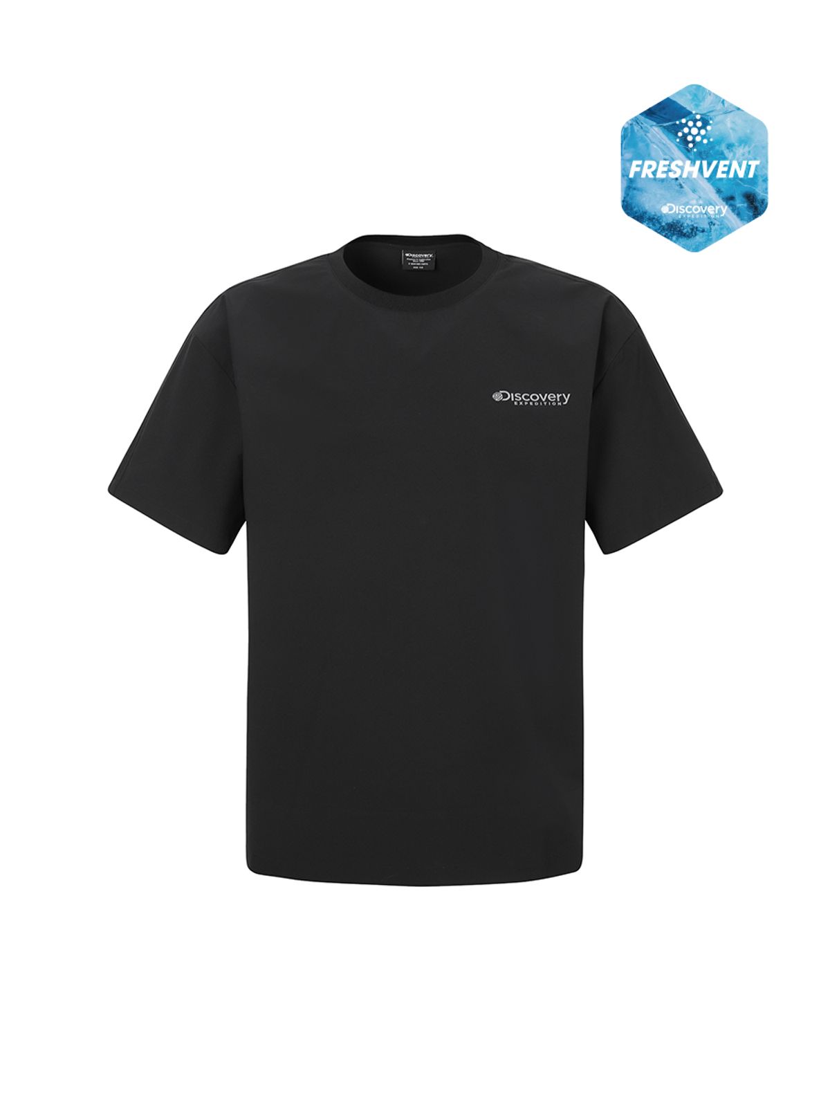 디스커버리 익스페디션(DISCOVERY EXPEDITION) 프레시벤트 우븐 반팔티셔츠 (BLACK)