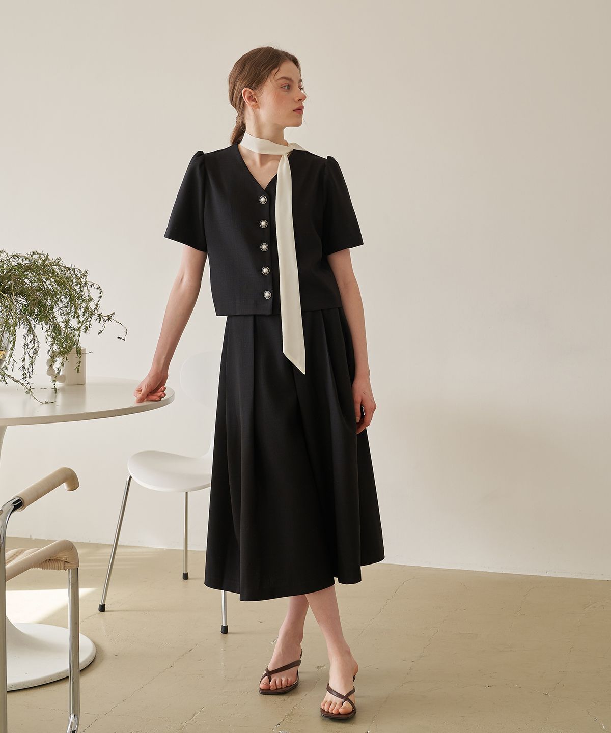 플로브(FLOVE) BLOOM FLARE SKIRT (BK)