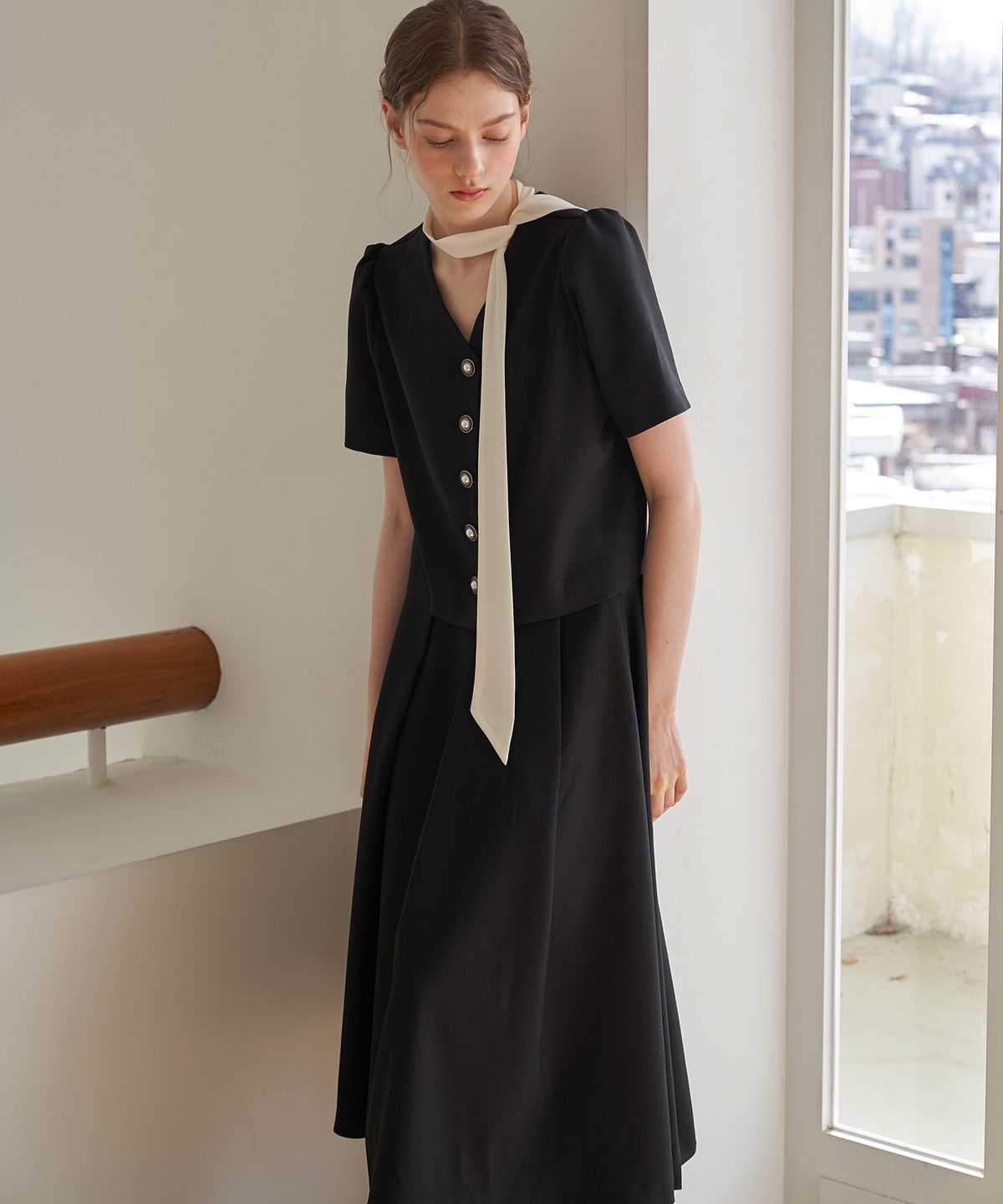 플로브(FLOVE) BLOOM FLARE SKIRT (BK)