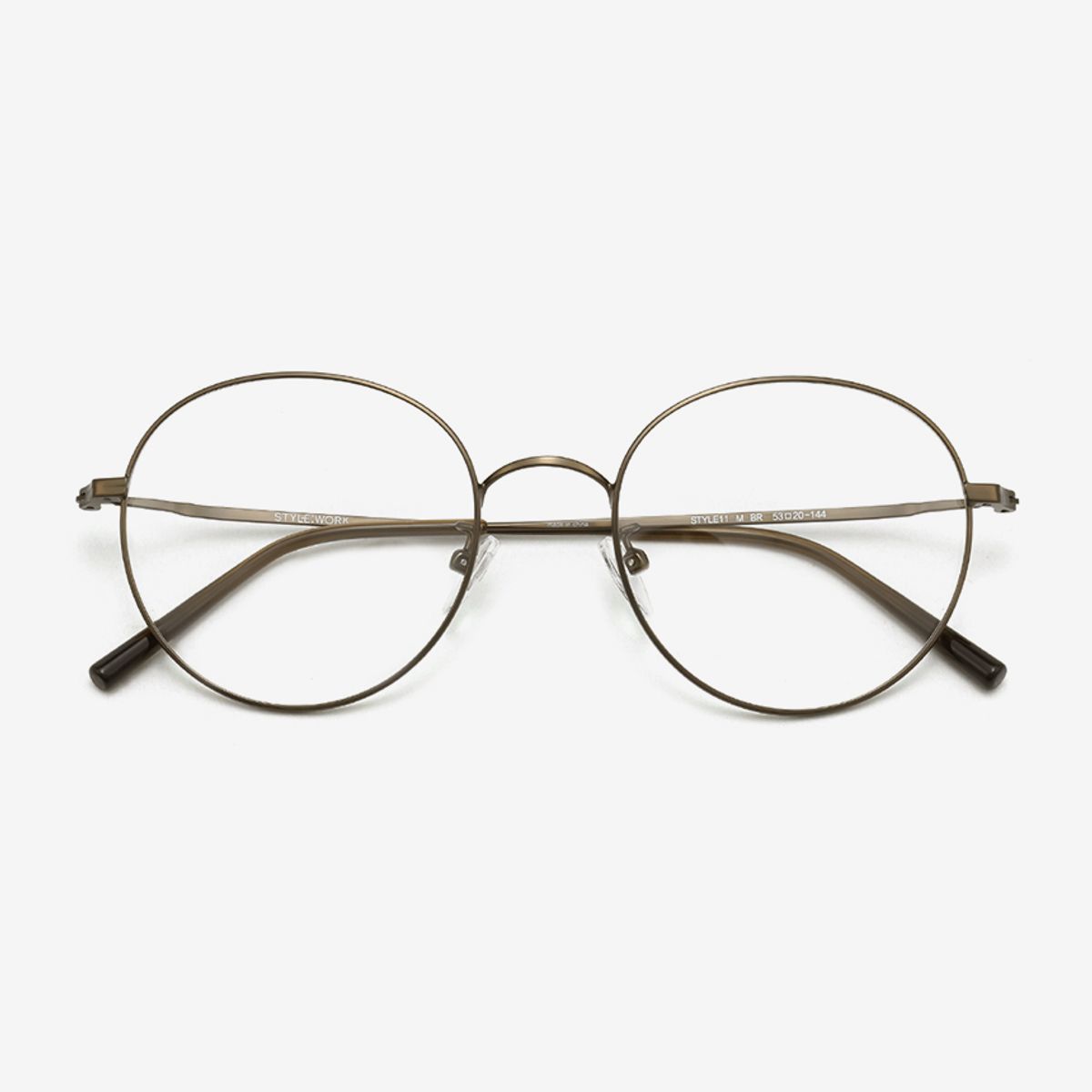 스타일워크(STYLEWORK) 매트 브라운 메탈 STYLE11 M BR 53mm 스타일워크 안경테