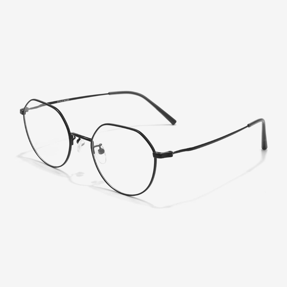 스타일워크(STYLEWORK) 매트 블랙 메탈 STYLE12 M MBK 50mm 스타일워크 안경테