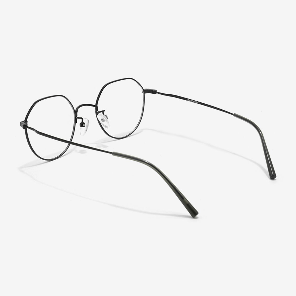스타일워크(STYLEWORK) 매트 블랙 메탈 STYLE12 M MBK 50mm 스타일워크 안경테
