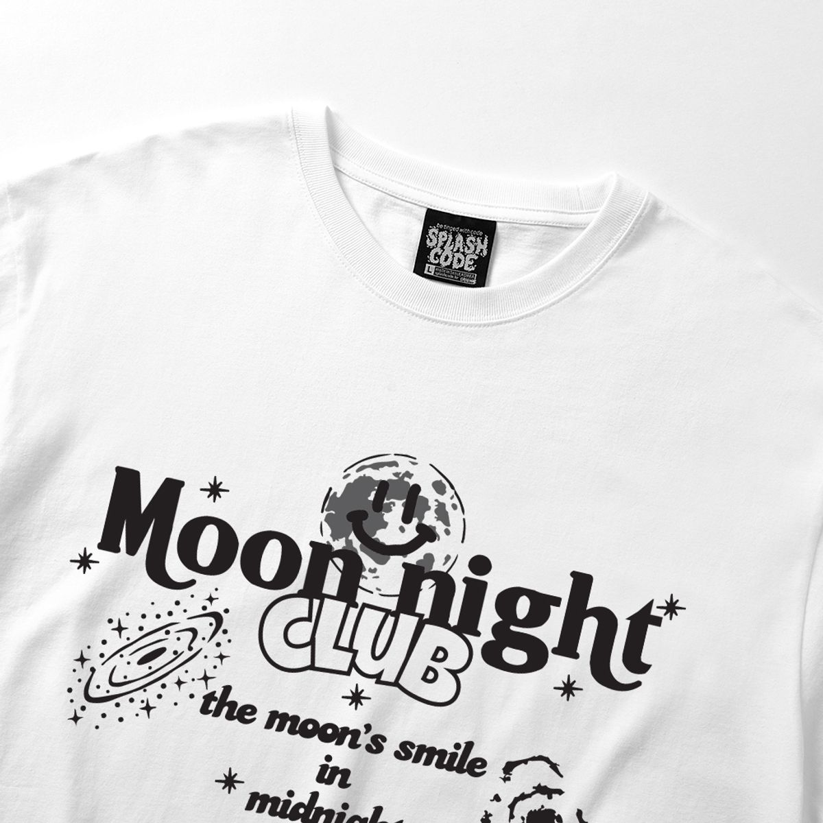 스플래시코드(SPLASHCODE) 롱슬리브 화이트 - 문 나이트(Moon Night)