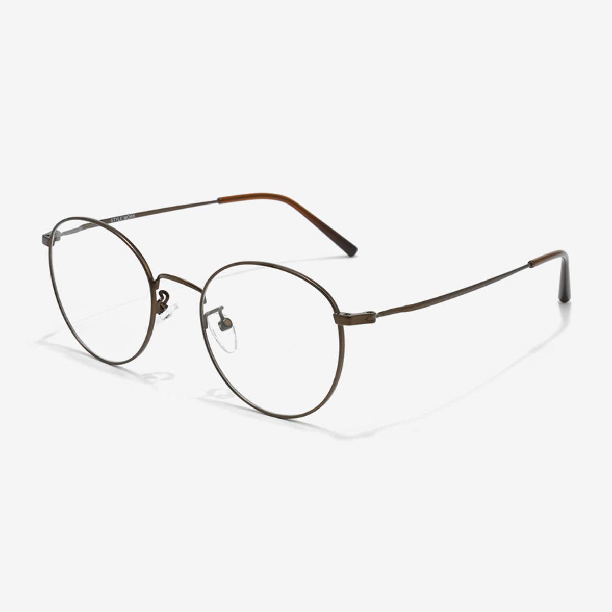 스타일워크(STYLEWORK) 매트 브라운 메탈 STYLE13 M BR 51mm 스타일워크 안경테