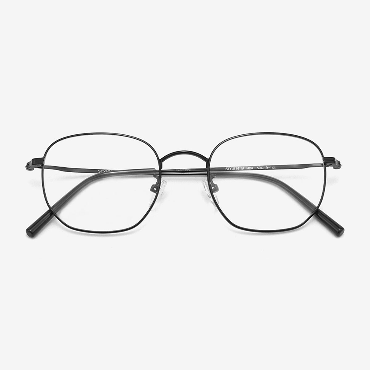 스타일워크(STYLEWORK) 매트 블랙 메탈 STYLE14 M MBK 50mm 스타일워크 안경테