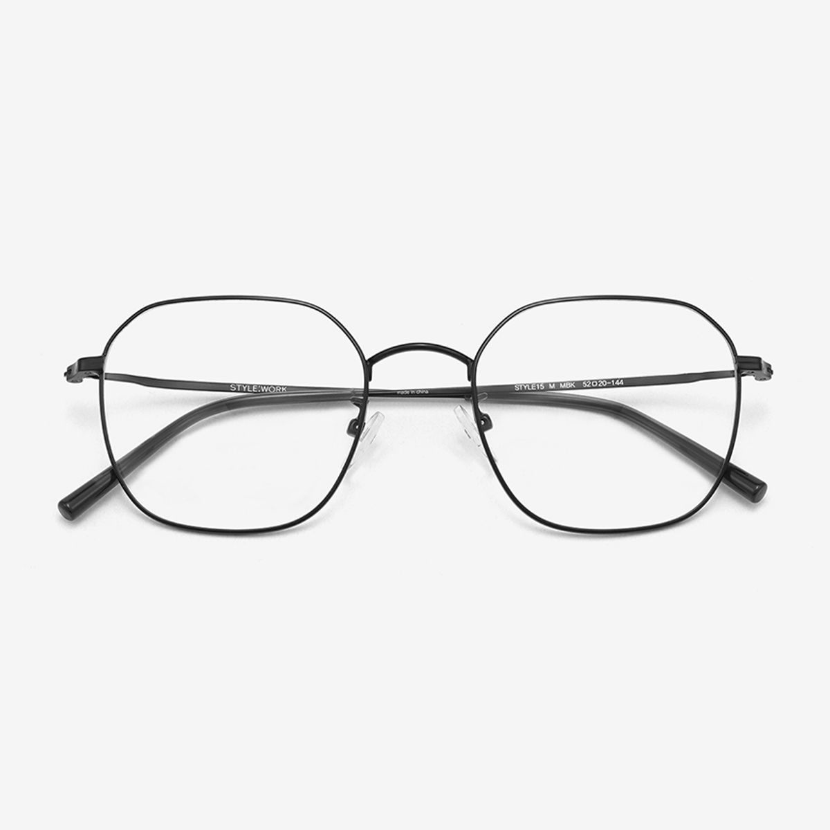스타일워크(STYLEWORK) 매트 블랙 메탈 STYLE15 M MBK 52mm 스타일워크 안경테