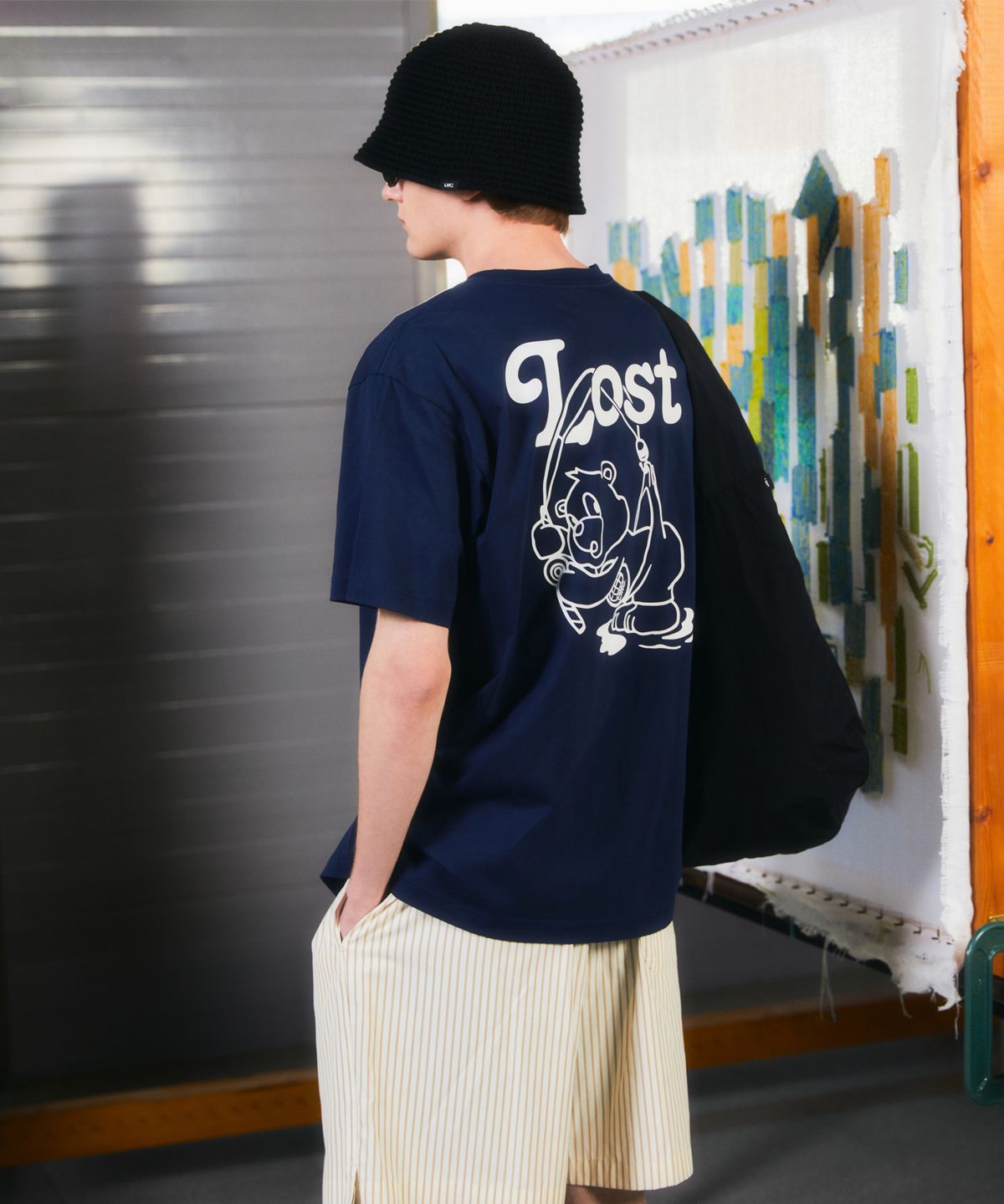 엘엠씨(LMC) FISHING BEAR TEE navy