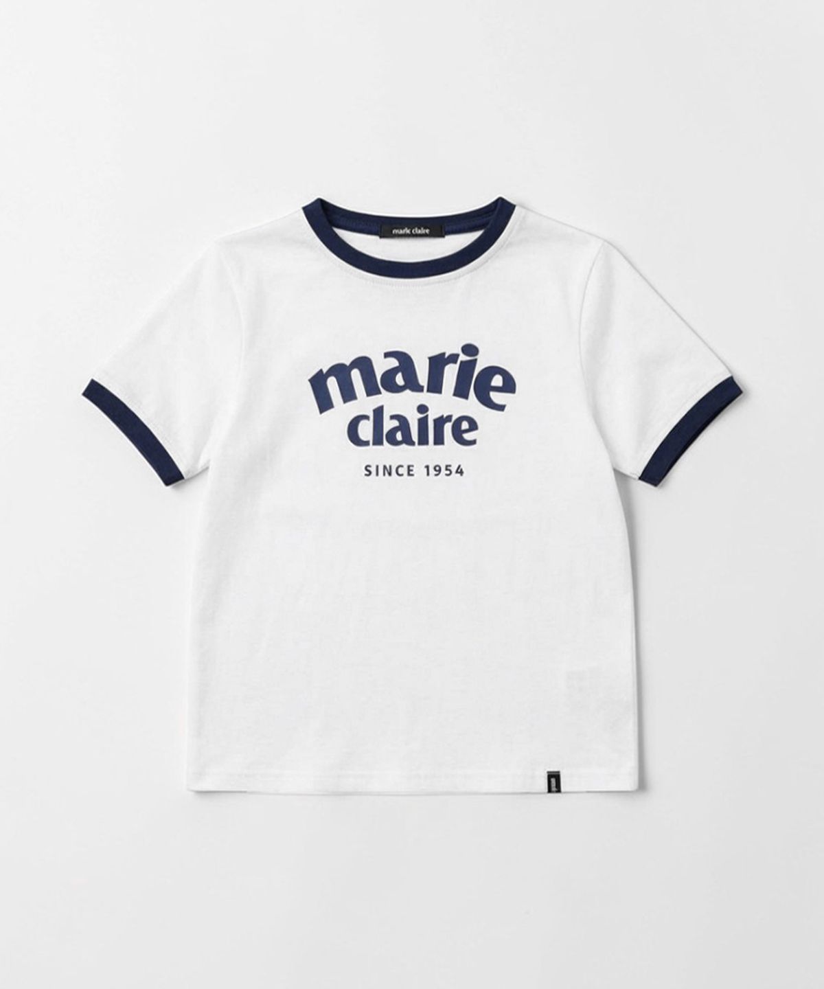 마리끌레르(MARIE CLAIRE) 아치 로고 링거 반팔 티셔츠(MAGBTS10M)