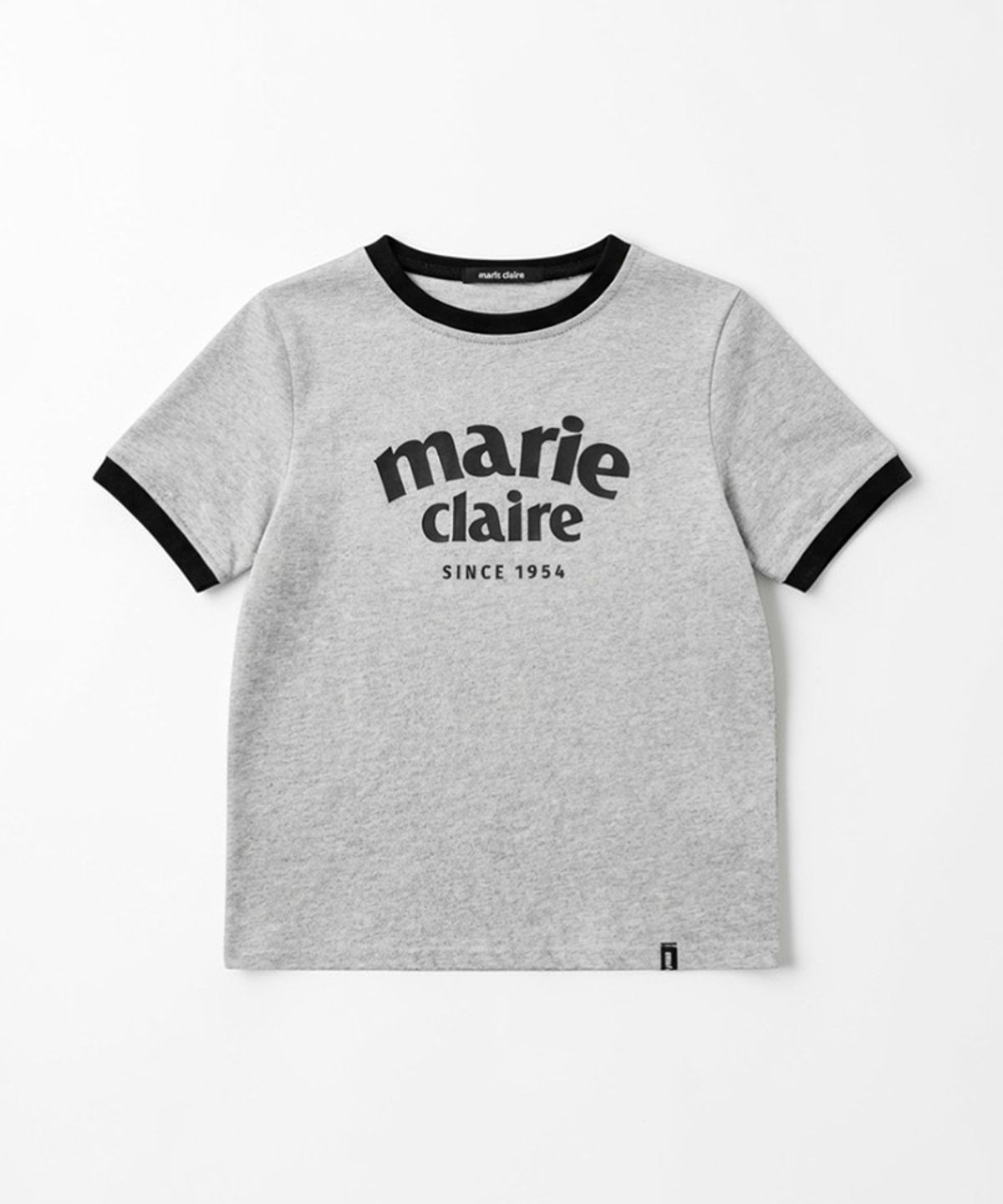 마리끌레르(MARIE CLAIRE) 아치 로고 링거 반팔 티셔츠(MAGBTS10M)