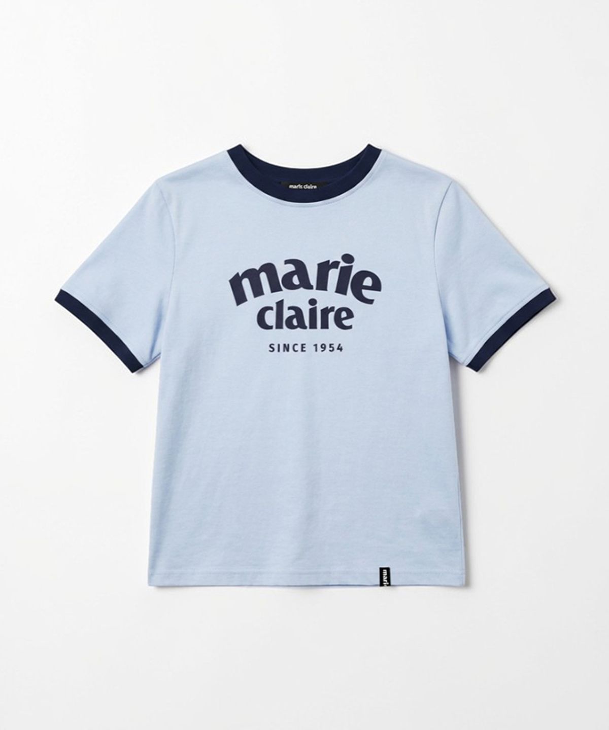 마리끌레르(MARIE CLAIRE) 아치 로고 링거 반팔 티셔츠(MAGBTS10M)