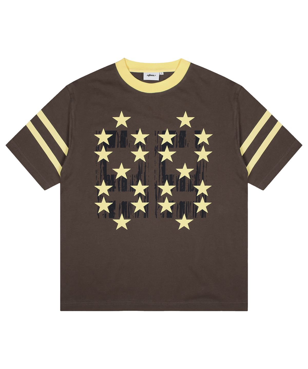 엑스톤즈(XTONZ) XTT125 컨스텔 넘버링 풋볼 티셔츠 (BROWN)