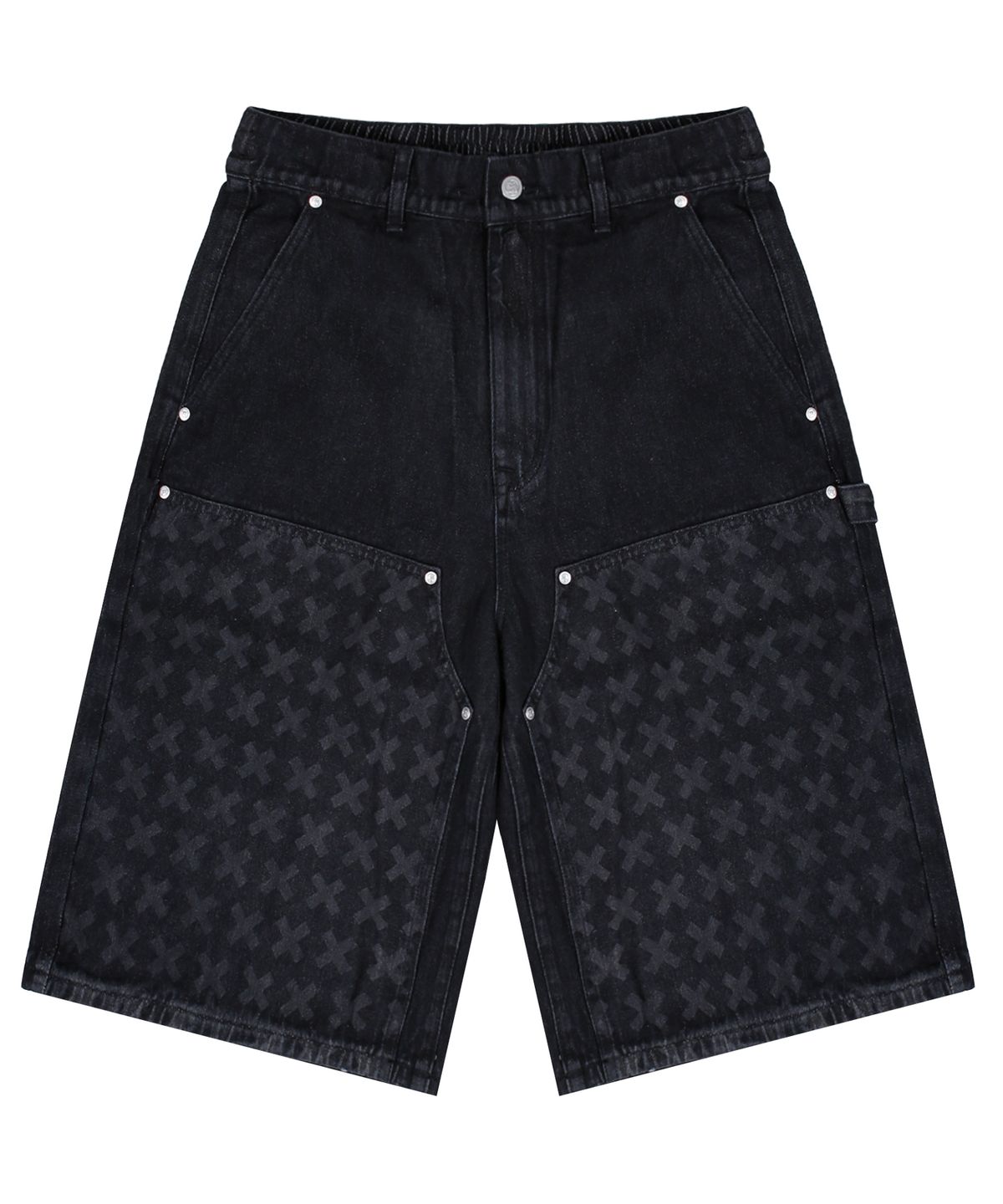 엑스톤즈(XTONZ) XP275 크로스 카펜더 버뮤다 데님 팬츠 (BLACK)
