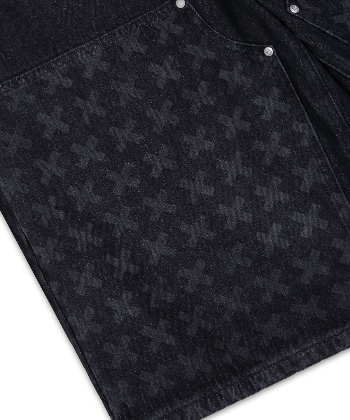 엑스톤즈(XTONZ) XP275 크로스 카펜더 버뮤다 데님 팬츠 (BLACK)