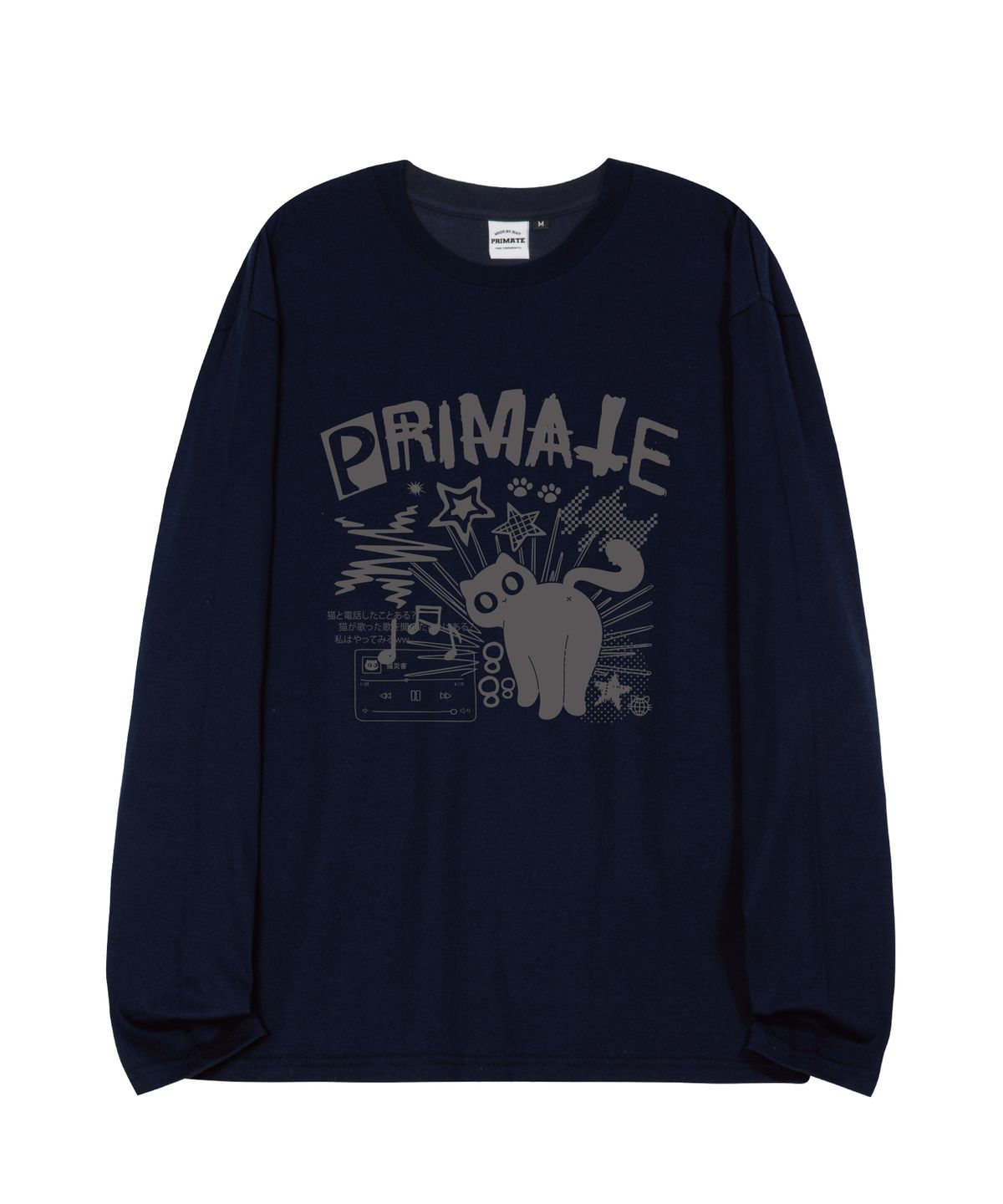 프라임에이트(PRIMATE) NEKO SONG 오버핏 롱 슬리브 4 COLORS
