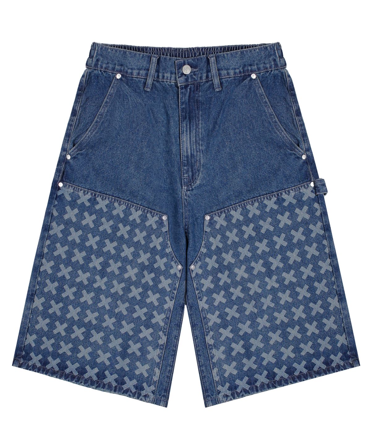 엑스톤즈(XTONZ) XP275 크로스 카펜더 버뮤다 데님 팬츠 (BLUE)