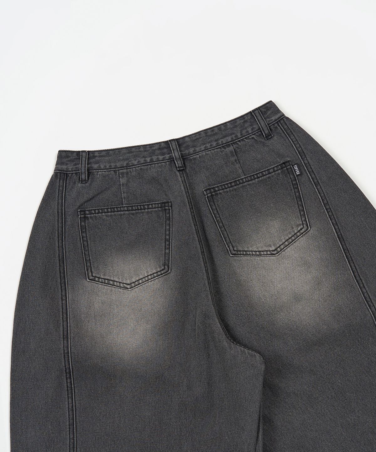 토피 우먼(TOFFEE WOMEN) W 블록 데님 팬츠 (GREY)