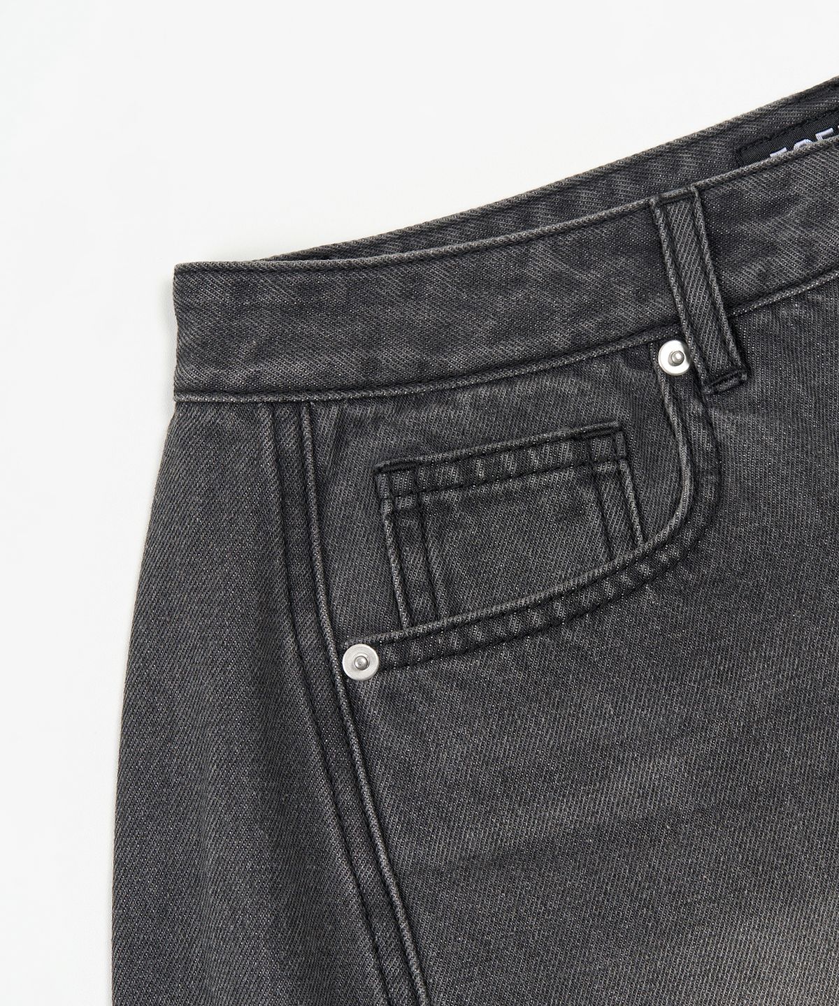 토피 우먼(TOFFEE WOMEN) W 블록 데님 팬츠 (GREY)