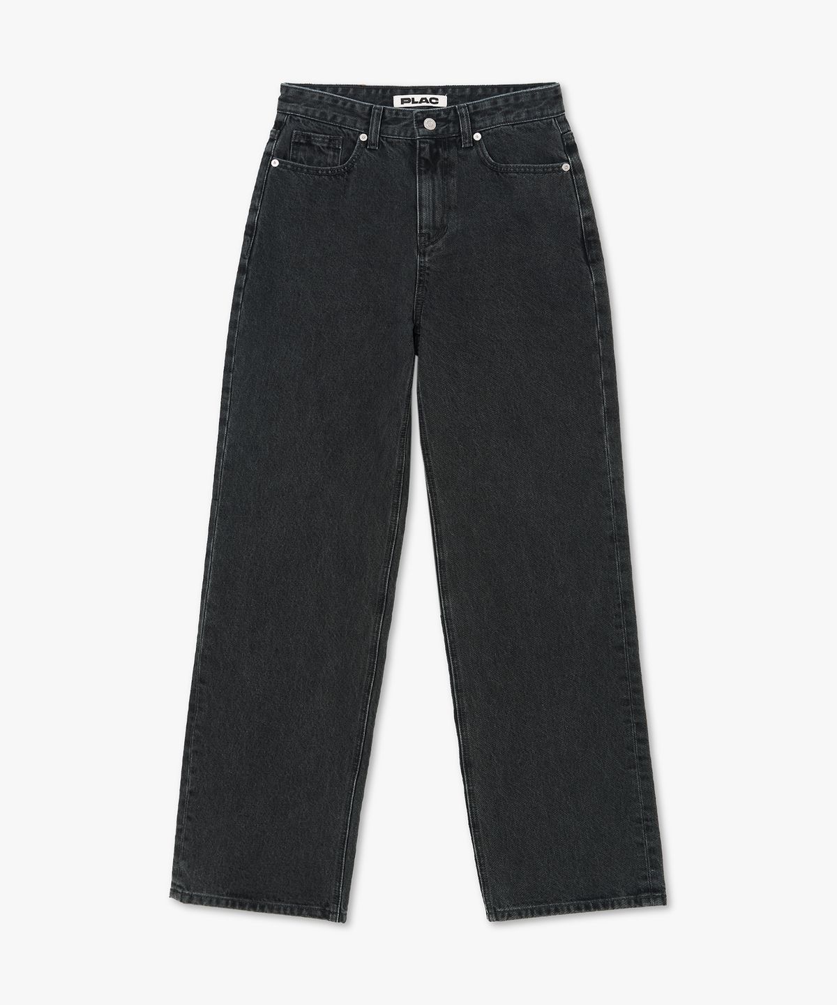 플랙 우먼(PLAC WOMEN) 세미 와이드 데님팬츠 M33 스톤 블랙