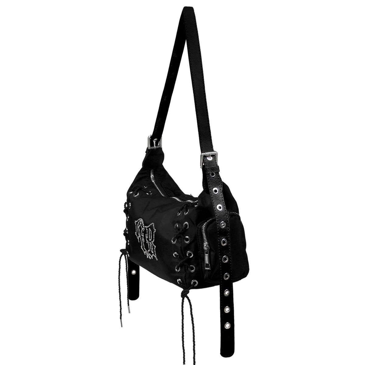 블랙 퍼플(BLACK PURPLE) 글로우 코르셋 백 Glow Corset Bag_BLACK