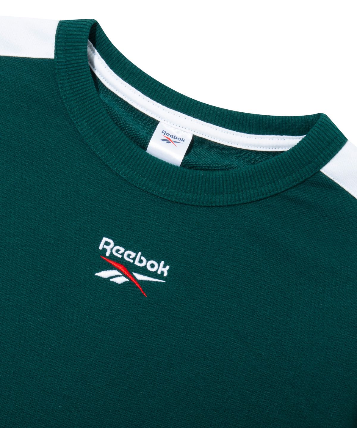 리복(REEBOK) 크로스 체크 맨투맨 - 그린 / 100215503