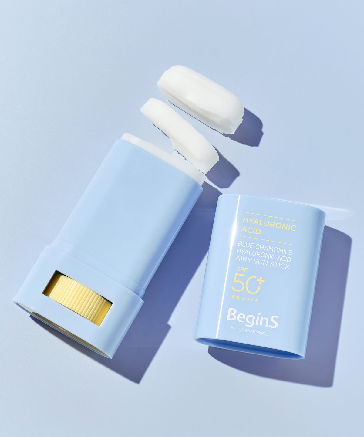 비긴스 바이 정샘물(BEGINS) 블루 캐모마일 히알루론산 에어리 선 스틱 (수분 선크림5ml 증정)